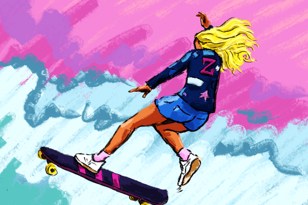 Skater Girl Illustration
